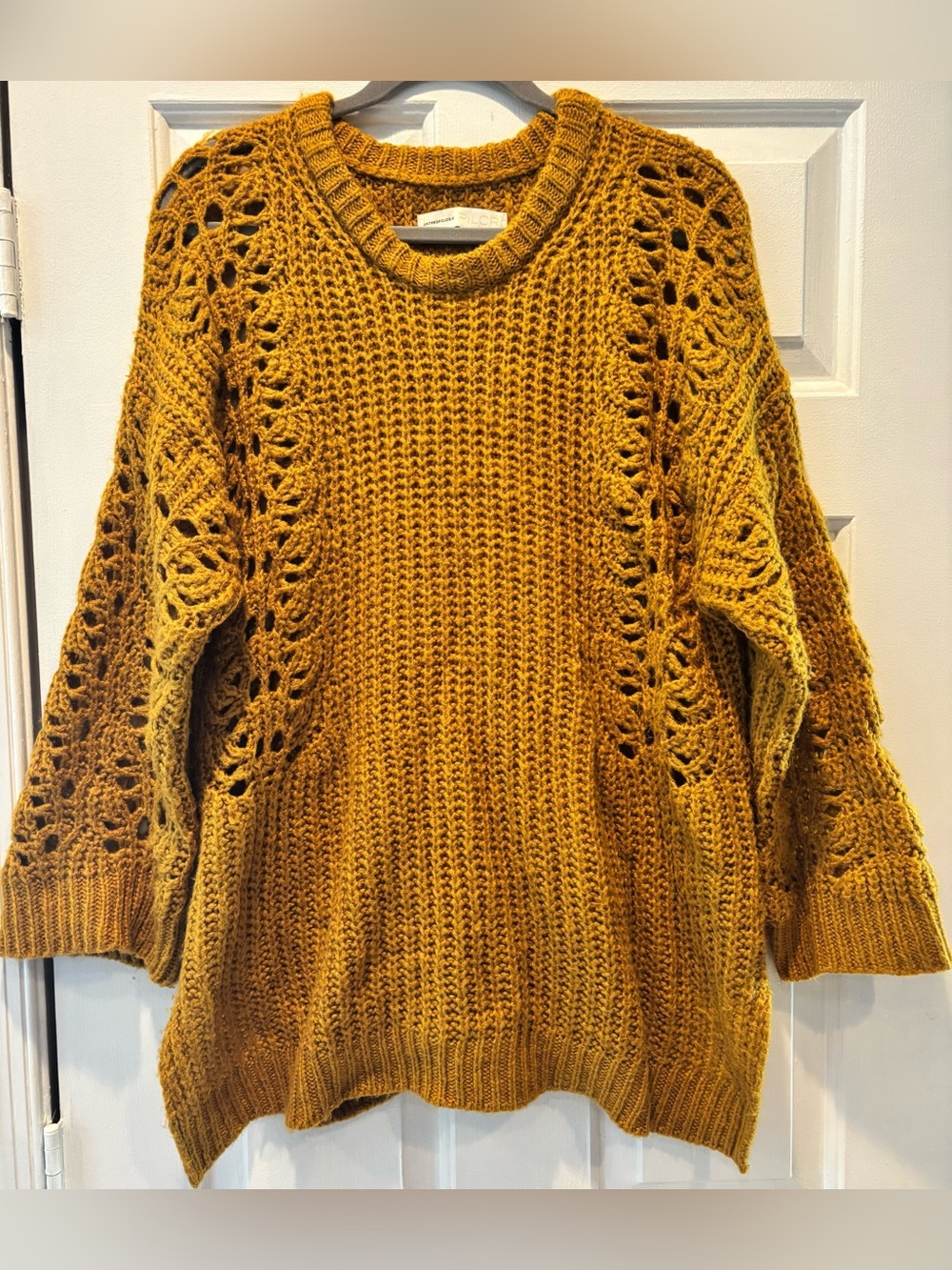 Pilcro Mustard Oversized Knit Sweater | Anthropologie | Size Small